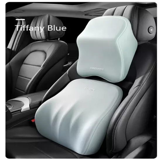 Car Lumbar Back Support Headrest Neck Pillow Universal Soft Neck Pillows Cushion