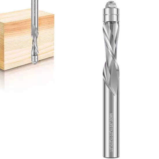 Downcut Spiral Flush Trim Router Bit Solid Carbide Flush Trim End Mill Bit φ