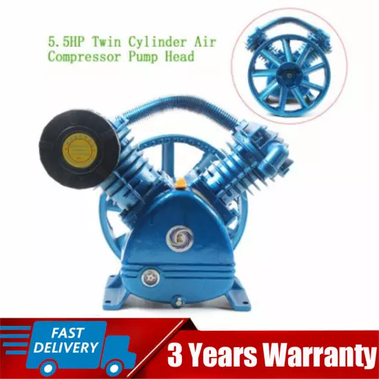 5HP 175 PSI Air Compressor Pump Motor Head Double Stage V-Style 2-Cylinder new