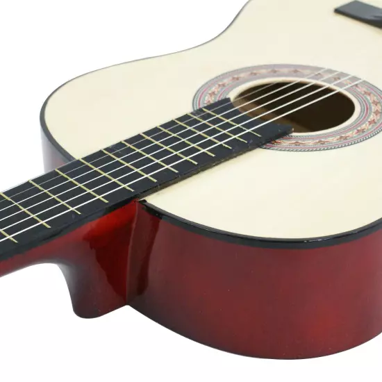 38" Kids Acoustic Guitar Full Size 6-String Guitar for Starter Beginner Natural