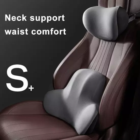 Car Neck Pillow Protective Lumbar Back Support Headrest EW Cushion Seat N M8X8