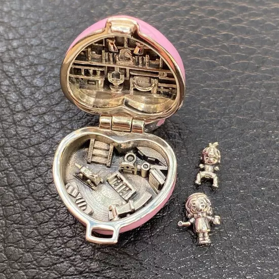 PRESALE 925 Sterling Silver perfect playroom polly pocket charm for bracelet