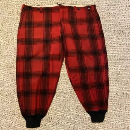 Men’s Northway Wool Hunting Pants Red/Black - See Photos For Measurements