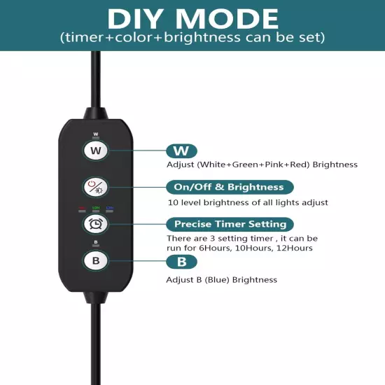 Led Aquarium Light for Plants-Full Spectrum Fish Tank Light with Timer Auto O...