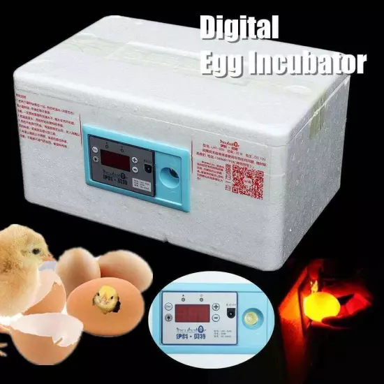 Automatic Digital Incubator Poultry Hatcher Temperature Control Brooder 20 Eggs