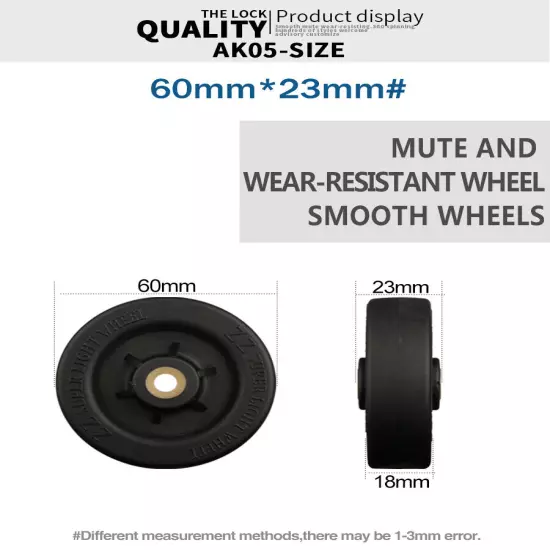 OD60mmSuitcase wheel trolley box accessories travel luggage casters eplace wheel