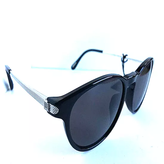 New Polarized Dunhill SRDH006 700P Black 52mm Round Men's Sunglasses G