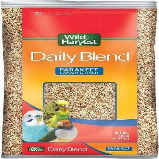 Wild Harvest Daily Blend Nutrition Diet Bird Food Parakeet Canary Finch 10 Pound