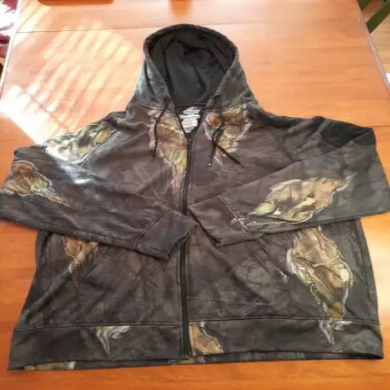 Mossy Oak Camo Hoodie Zip Up Men's Size Xl (46-48)