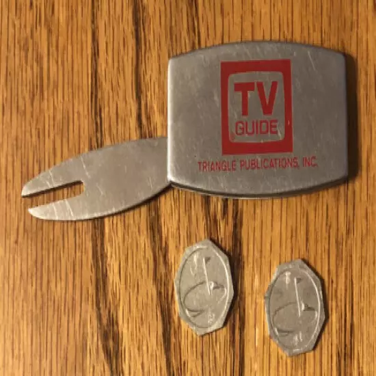 Vintage Zippo Greenskeeper TV GUIDE Golf Ball Marker Divot Tool