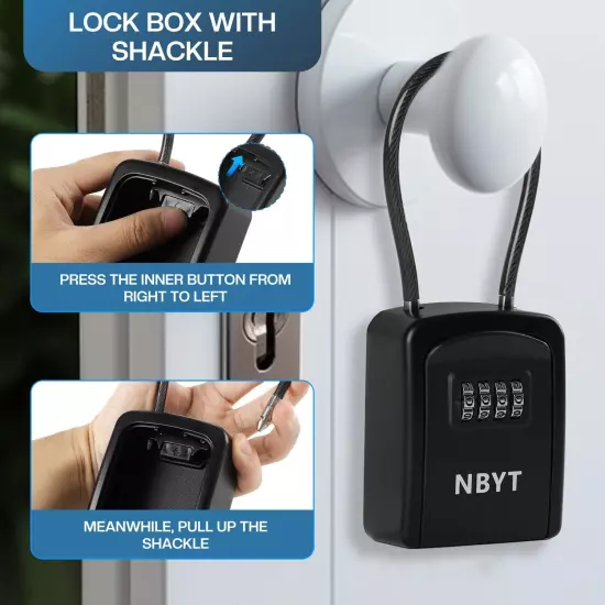 Portable Combination Lock keyboxFor House Keys Key Hiders to Hide a Key Outsi