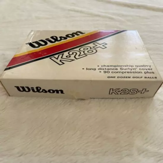 Wilson K 28 Vintage Golf Balls, New In Original Boxes, One Dozen Balls