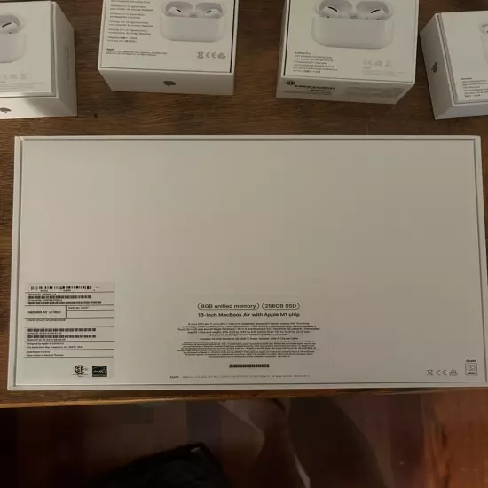 Apple Empty Boxes MacBook Air, AirPods, Apple Watch, iPhone XS 14 Pro