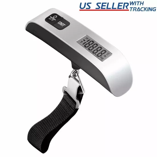 50kg/10g Portable Travel LCD Digital Hanging Luggage Scale Electronic Weight US