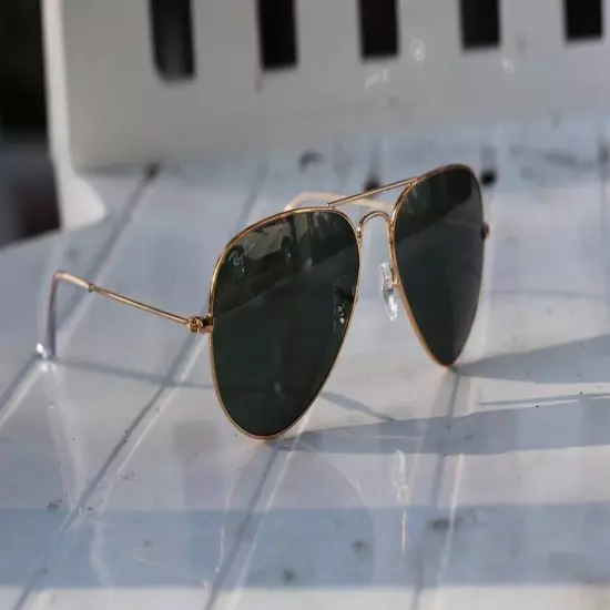 Ray Ban Aviator Sunglasses Classic Authentic RB3025 L0205 58mm Green G-15 Lens