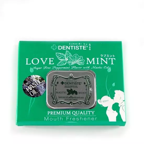 Mouth Freshener Mastic Oil Mint Sugar Free Sukkiri By Dentiste Love Mint 3 Boxes