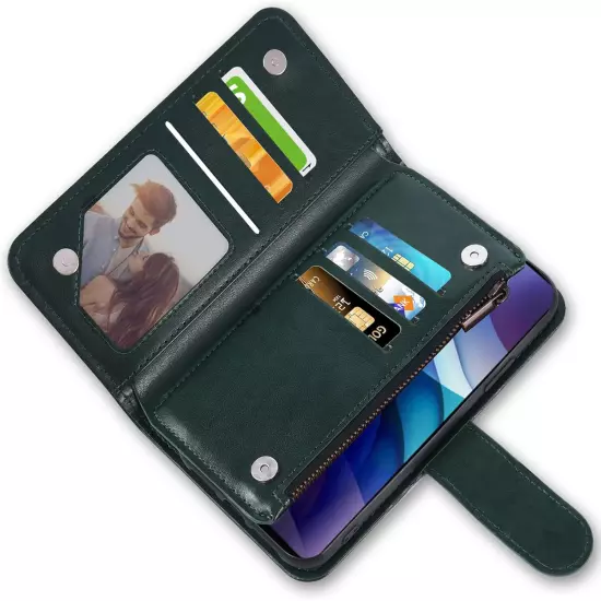 Phone Case for Moto G Stylus 5G 2021 Wallet Cover with Tempered Glass Screen Pro