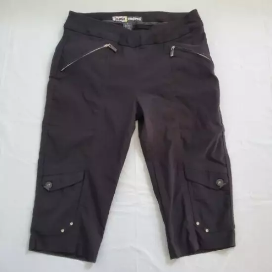 Jamie Sadock Black Golf Tennis Sport Bermuda Knee Capri Pant Shorts Size 4