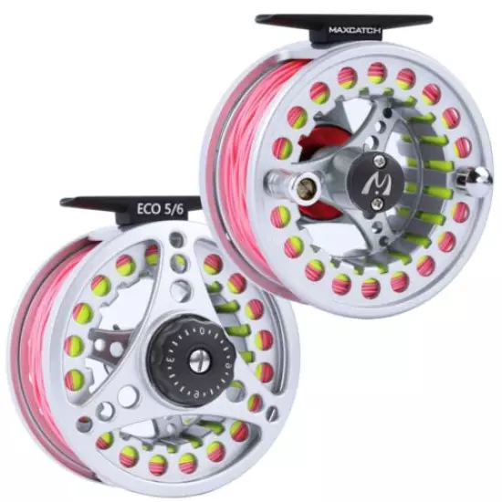 Maxcatch Hot Pink Fly Rod and Reel Combo Kit 5WT 9FT YOUTH FLY FISHING Fly Line