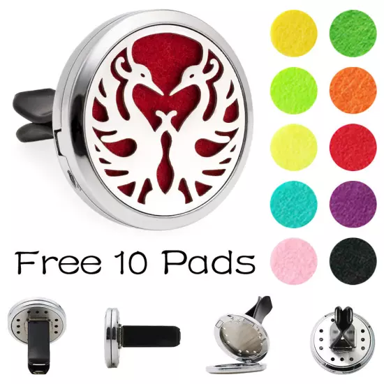 Car Diffuser Vent Clip Air Freshener Essential Oil Aroma diffuser Locket 10Pads 