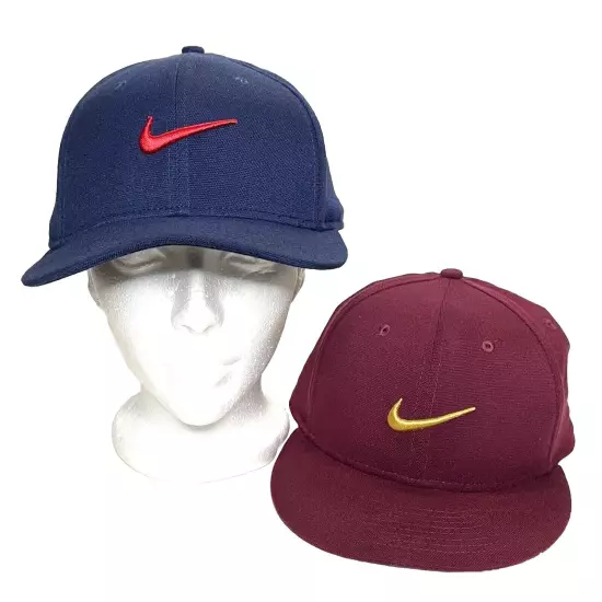 NIKE True Fitted Hat with Embroidered Swoosh Logo Men’s One Size Lot of 2