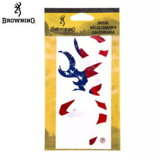 Browning Buckmark 12" Decal- Red/White/Blue