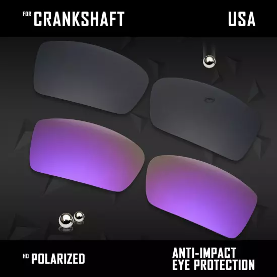 Anti Scratch Polarized Replacement Lenses for-Oakley Crankshaft OO9239 Options