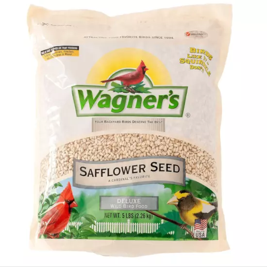 Wagner's 52023 Black Oil Sunflower Seed Wild Bird Food, 5-Pound Bag