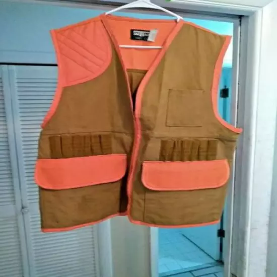 SAFTBAK Inc. Bright Orange Polyester, Brown Hunting Vest Med 38-40