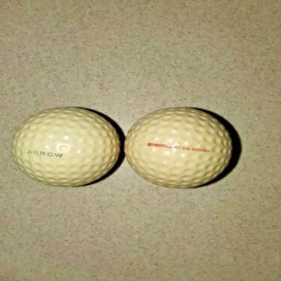 TWO VERY NICE LATE 1930'S VINTAGE GOLF BALLS--SPALDING & US TIRE & RUBBER CO ?