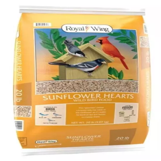 Sunflower Hearts Wild Bird Food 5, 20 or 35 LBS