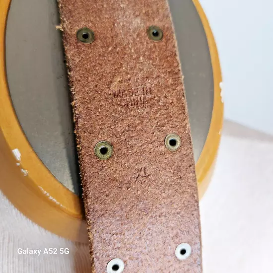 Lauren Ralph Lauren Brown vintage brown leather studded belt Woman's Size XL