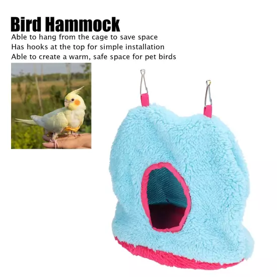 Bird Hanging Nest Plush Winter Parrot Hammock Warm Nest House,, For Pet Bird