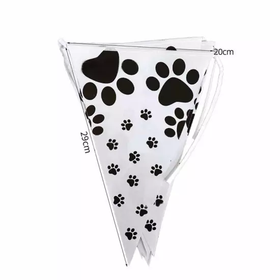 5m / 16 ft Puppy Paws Bunting Flags Banner Pennant Party Decoration Garland