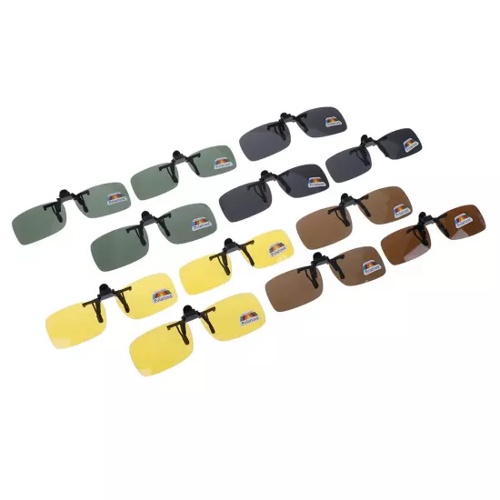 Clip-on Polarized Day Night Vision Flip-up Lens Driving Glasses Sunglasses Y;vm