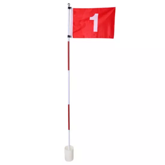 Golf Hole Pole Cup Flag Stick Putting Green Flagstick Backyard Practice Aid