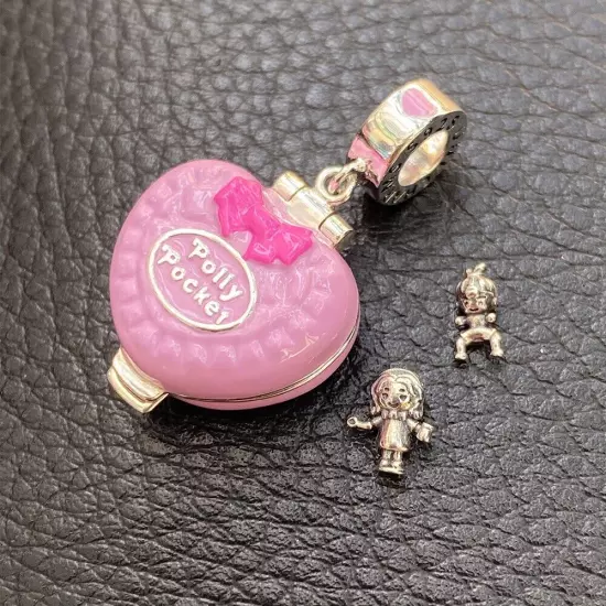 PRESALE 925 Sterling Silver perfect playroom polly pocket charm for bracelet