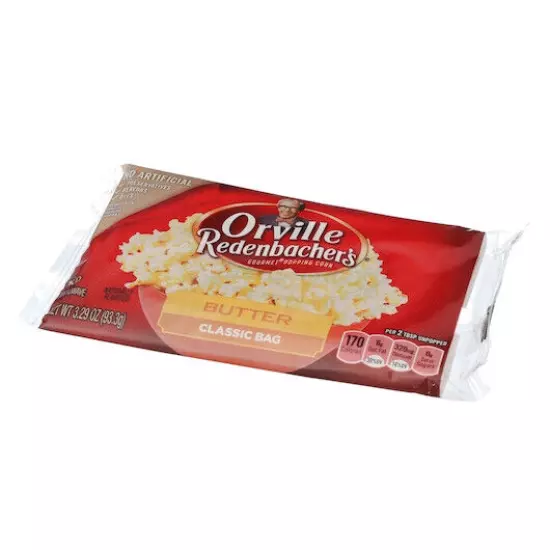 Orville Redenbachers Snack Size Butter Flavored Popcorn, 3.3 Ounce, 36 Per Case