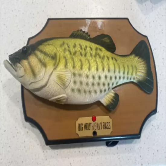 Gemmy Big Mouth Billy Bass Singing Fish Used Working Condition Wall Mount Toy