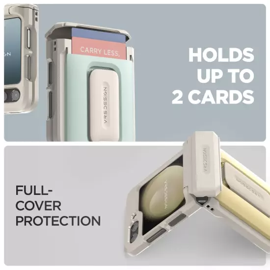 For Galaxy Z Flip 5 5G Phonecase VRS [D-Wallet Orb] with Card Wallet & Kickstand