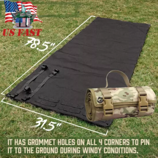 Tactical Shooting Mat Portable Roll Up Non-Slip Foldable Camping Accessories US