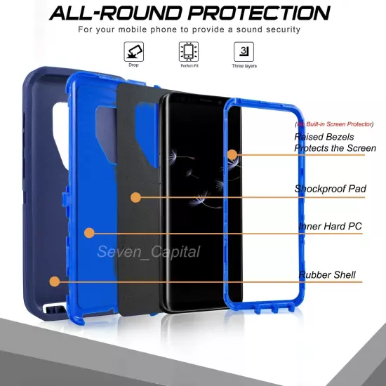 For Samsung Galaxy S9 S9+ Heavy Duty Rugged Shockproof Protective Hard Case 