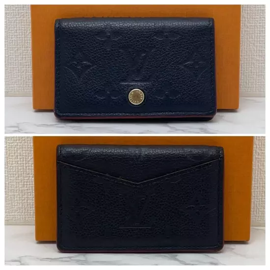 LOUIS VUITTON Multicult Card Case Navy Monogram Empreinte M67263