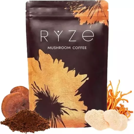 NEW RYZE MUSHROOM COFFEE ORGANIC 30 SERVINGS BAG FAST FREE DELIVERY-