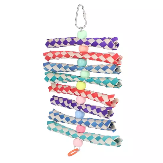 Parrot Finger Trap Toys Healthy Bite Resistant Colorful Bird Shredding Chew Toy