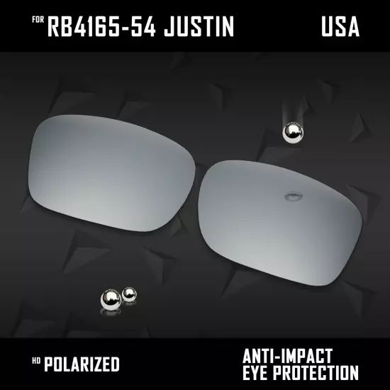 Anti Scratch Polarized Replacement Lens for-Ray Ban RB4165-54 Justin-Options