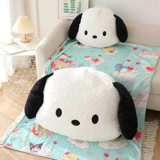 Sanrio Pochacco Headrest Safety Belt Cover Car Back Cushion Hug Pillow cushion