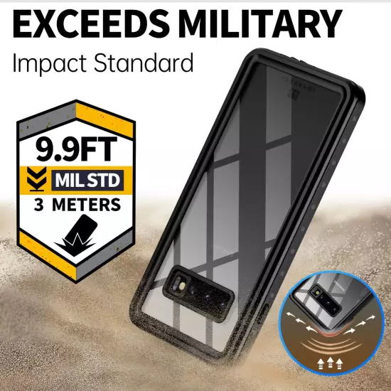 For Samsung Galaxy S10 Plus Waterproof Case Shockproof Built in Screen Protector