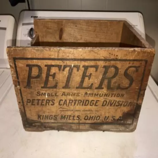 Peters Cartridge Wooden Ammo Box (Small Arms Ammunition)