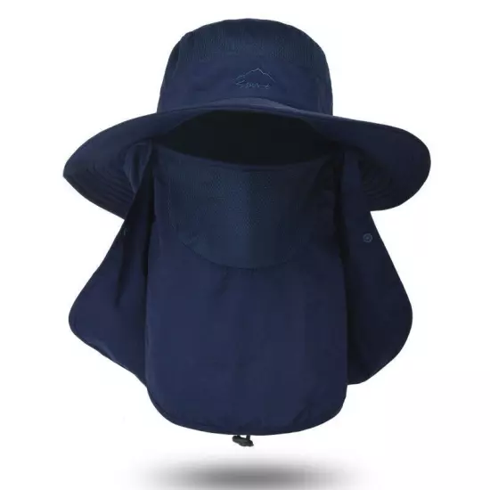 Wide Brim Sun Hat UV Protection Bucket Cap For Hiking Camping Fishing Safari Men